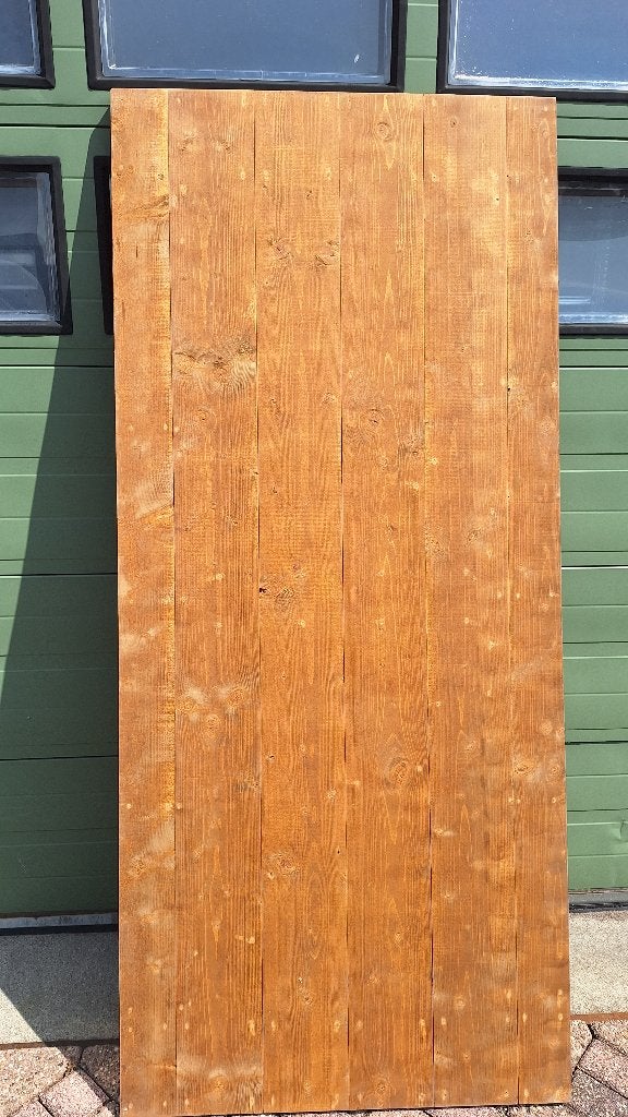 schuifdeur kastdeur deur gebruikt steigerhout 95x215cm, Doe-het-zelf en Verbouw, Deuren en Horren, Ophalen, 80 tot 100 cm, 215 cm of meer