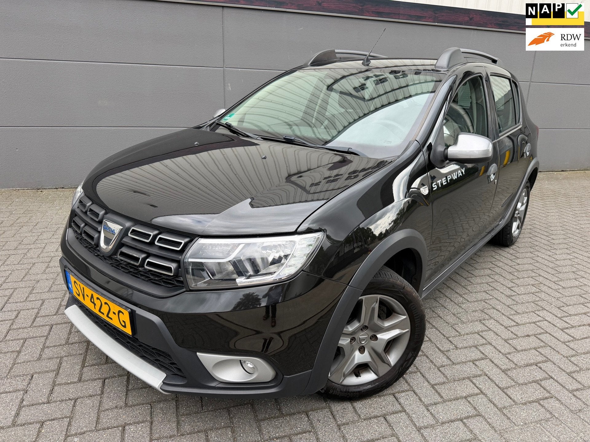 Dacia Sandero 0.9 TCe SL Stepway*Automaat*Navigatie*Cruise*B, Auto's, Dacia, 898 cc, Euro 6, Zwart, Origineel Nederlands