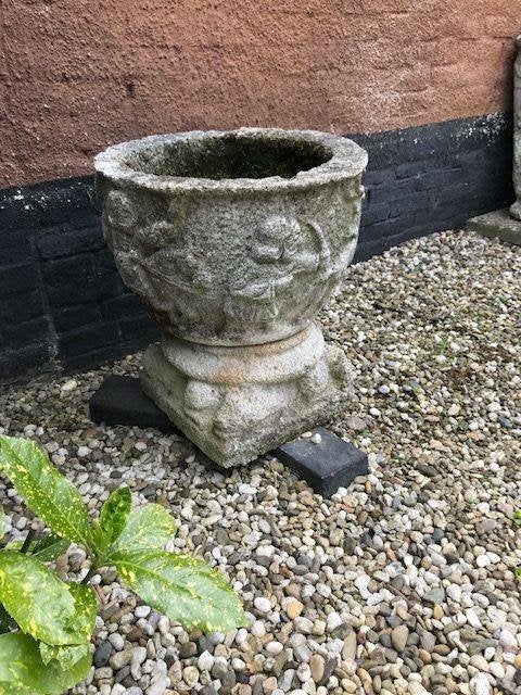 oude antieke tuin pot planten pot groot, Tuin en Terras, Ophalen, Gebruikt, 40 cm of meer, Rond