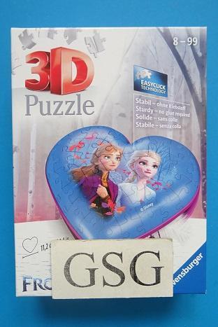 Frozen II hartendoosje 3D puzzel 54 st nr. 11 236 4-01, Ophalen, Meer dan 50 stukjes, Nieuw, 6 jaar of ouder