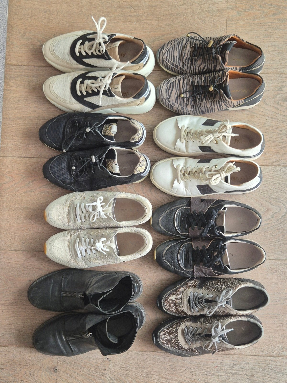 Partij van 8 paar Via Vai schoenen - Maat 40, Zwart, Sneakers of Gympen, Gedragen, Ophalen
