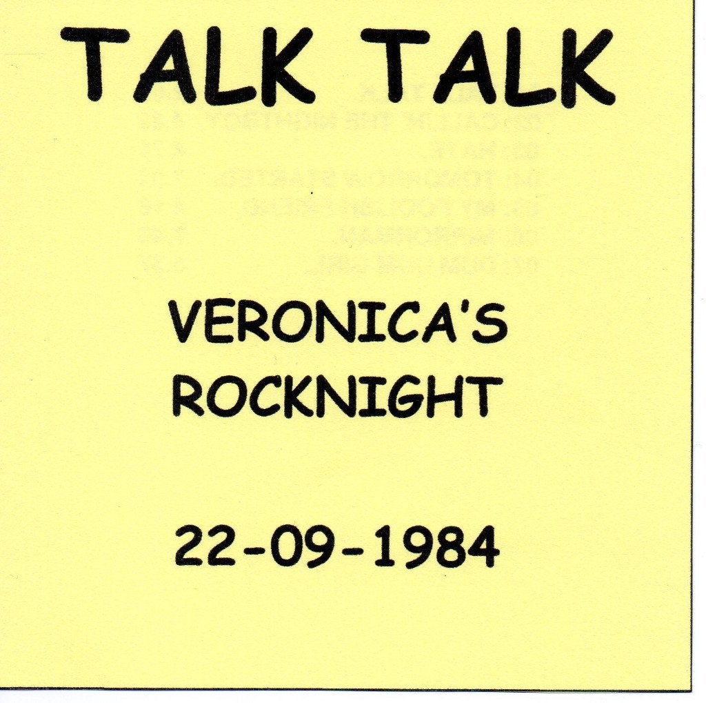 TALK TALK - VERONICA'S ROCKNIGHT 1984 (CD), Inclusief boekje, Ophalen of Verzenden, Zo goed als nieuw, Live-album