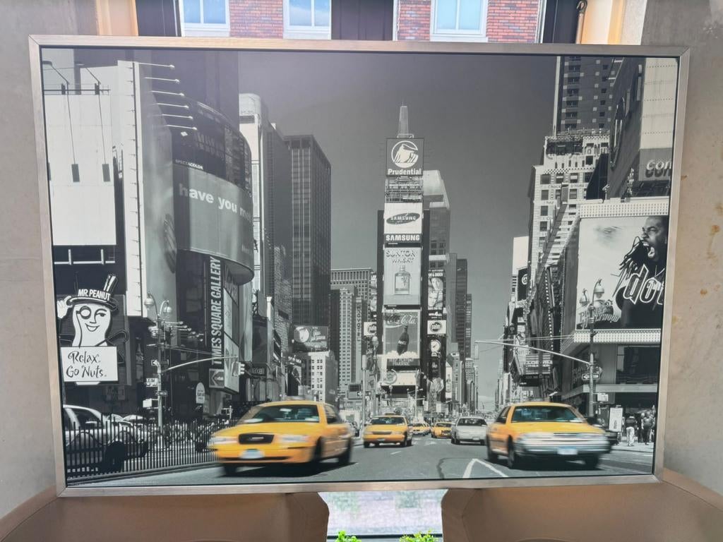 Schilderij van New york, Huis en Inrichting, Woonaccessoires | Schilderijen, Tekeningen en Foto's, Ophalen, 125 cm of meer, Zo goed als nieuw
