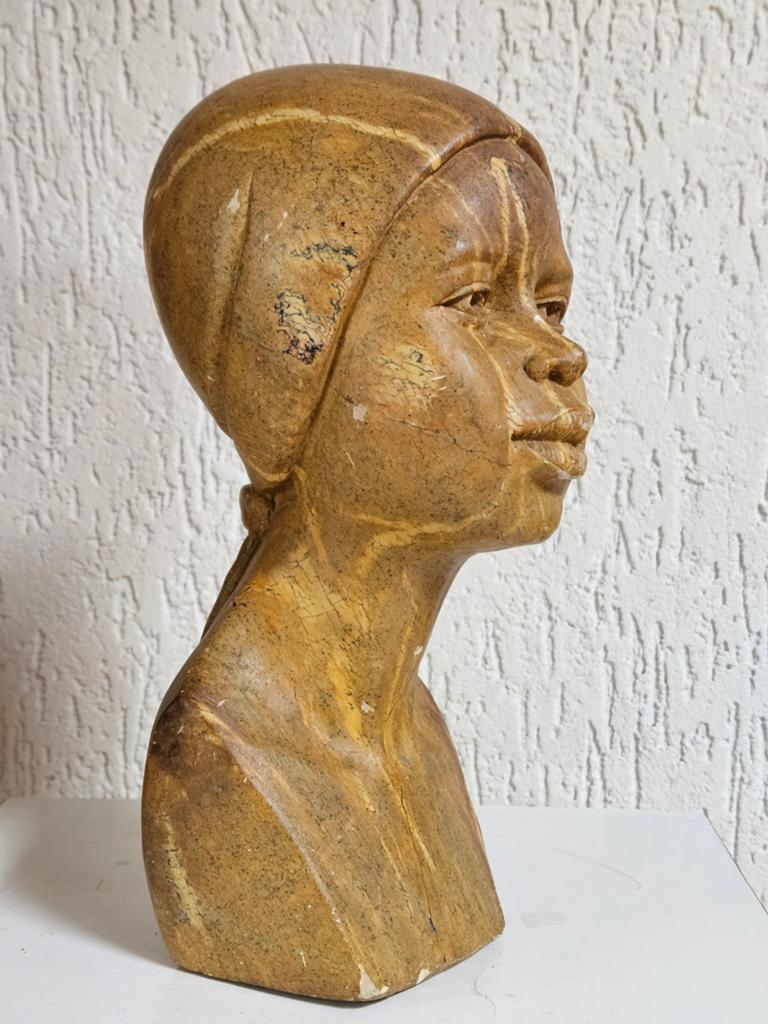 Stenen beeld Afrikaans meisje - 28 cm hoog, Ophalen of Verzenden