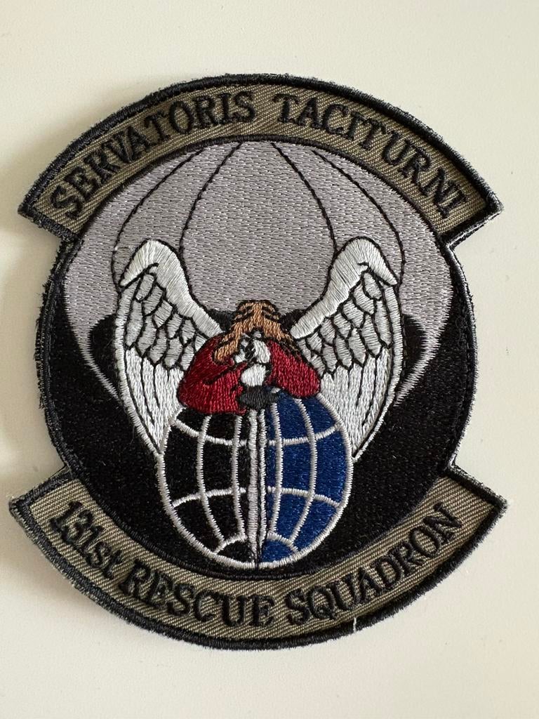 USAF 131st Rescue Squadron patch, Ophalen of Verzenden, Luchtmacht, Nederland, Embleem of Badge