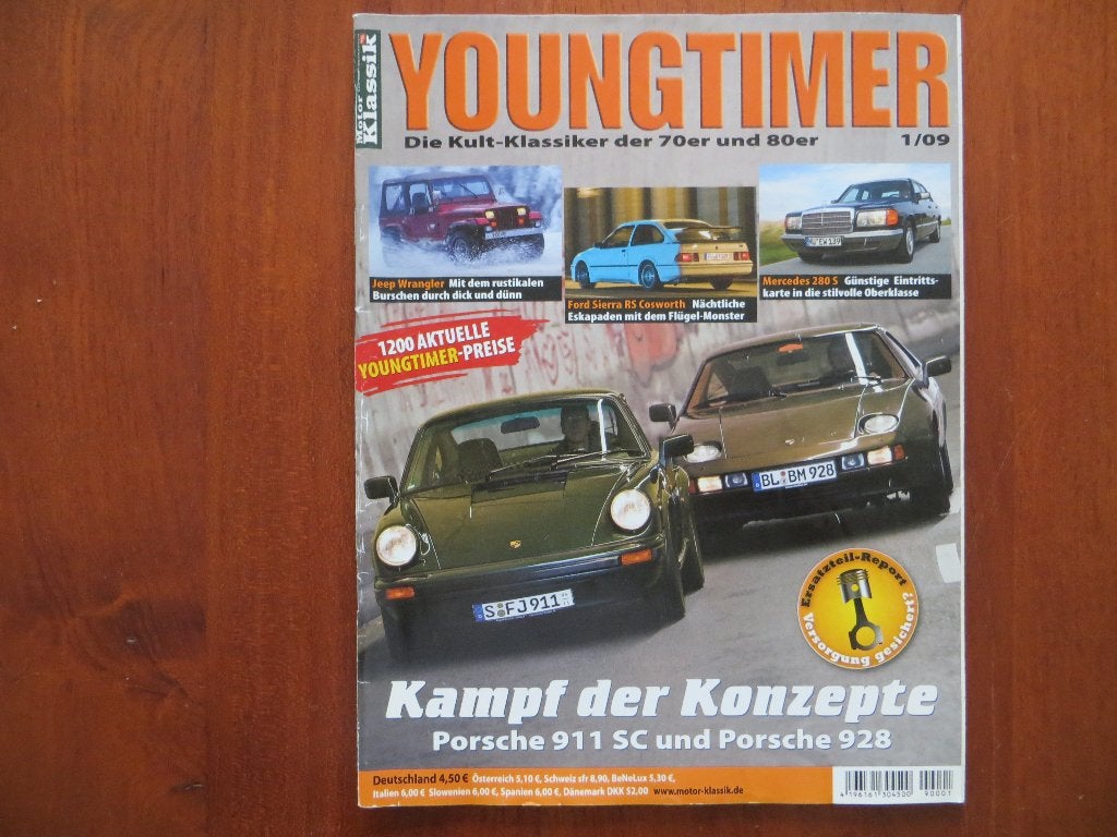 Youngtimer 1 2009 Porsche 911 SC, 928, Jeep Wrangler, Sierra, Verzenden, Nieuw, Porsche