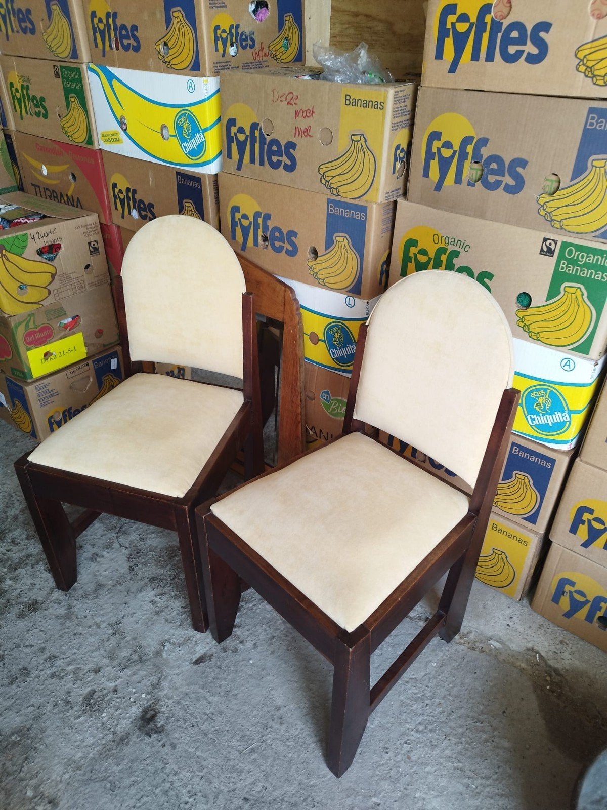 Vintage Amsterdamse school Art Deco stijl stoelen, Ophalen of Verzenden