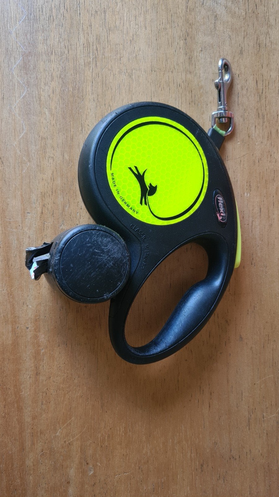 Flexi hondenlijn 5m lint - Medium met poepzakhouder, Ophalen