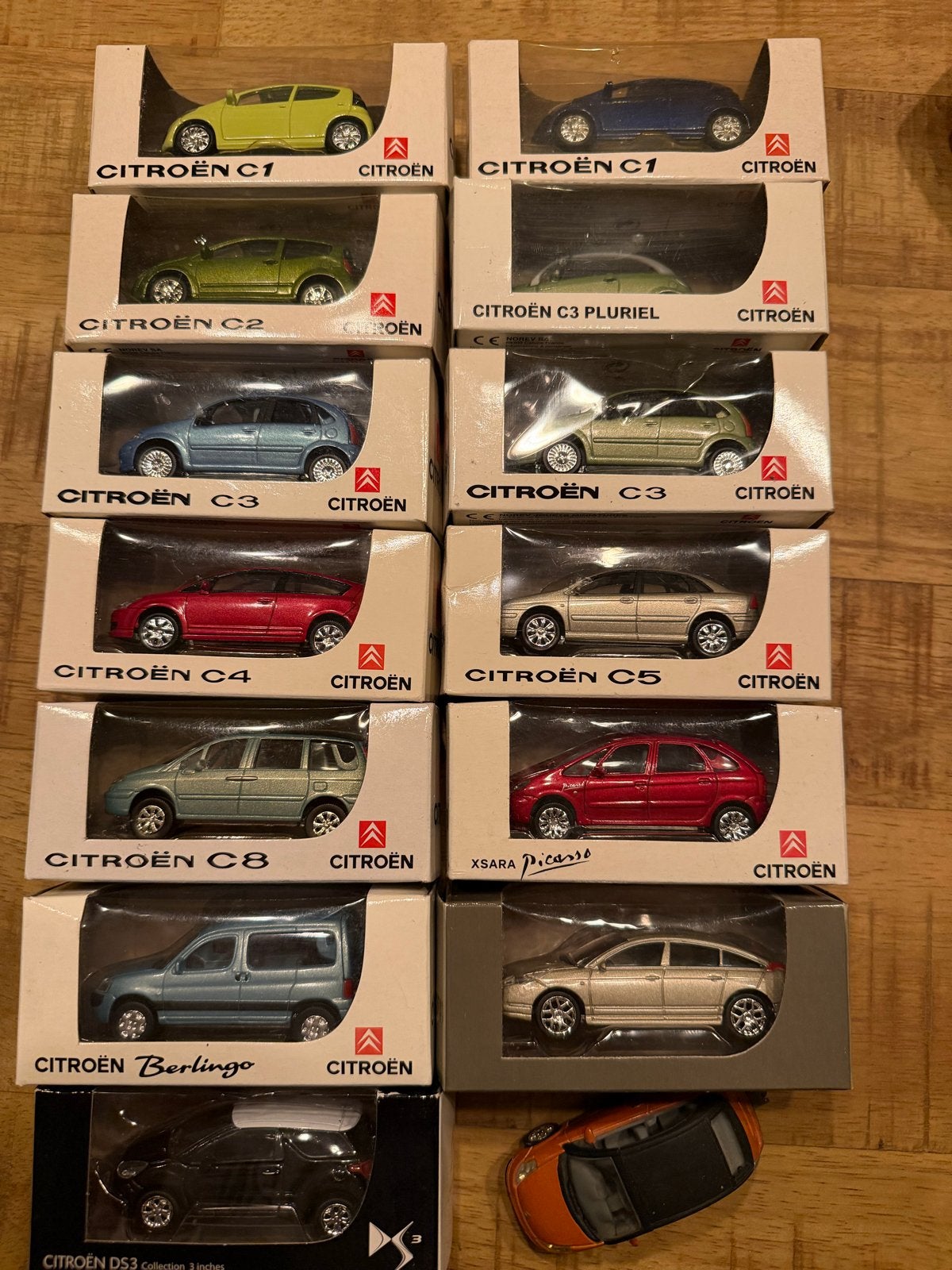 14x Citroën Schaal 1:87 Norev Modelauto's + 1x C3 Pluriel, Ophalen of Verzenden, Zo goed als nieuw, Auto