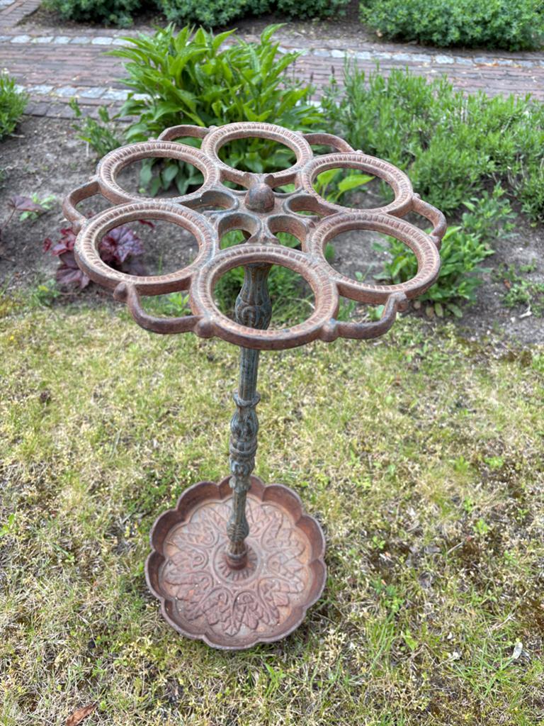 Antieke gietijzeren paraplubak, vintage decoratief, Huis en Inrichting, Ophalen, Gebruikt, Metaal