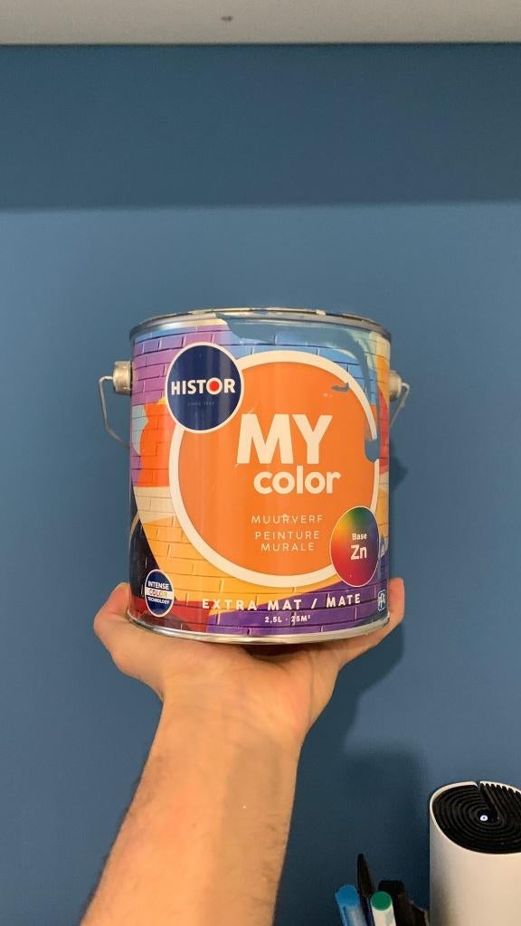 2,5L Muurverf blauw (B2345-3931), Ophalen, Blauw, Minder dan 5 liter, Verf