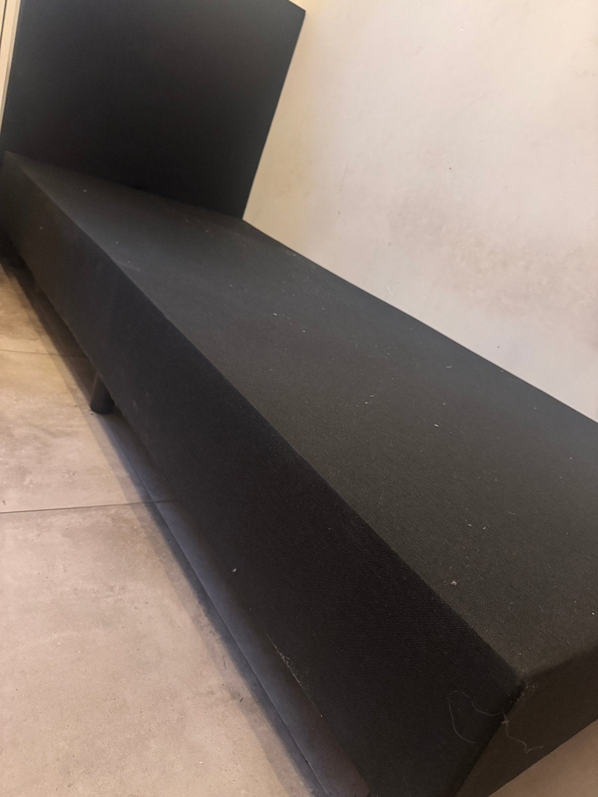 Zwarte boxspring 90x200