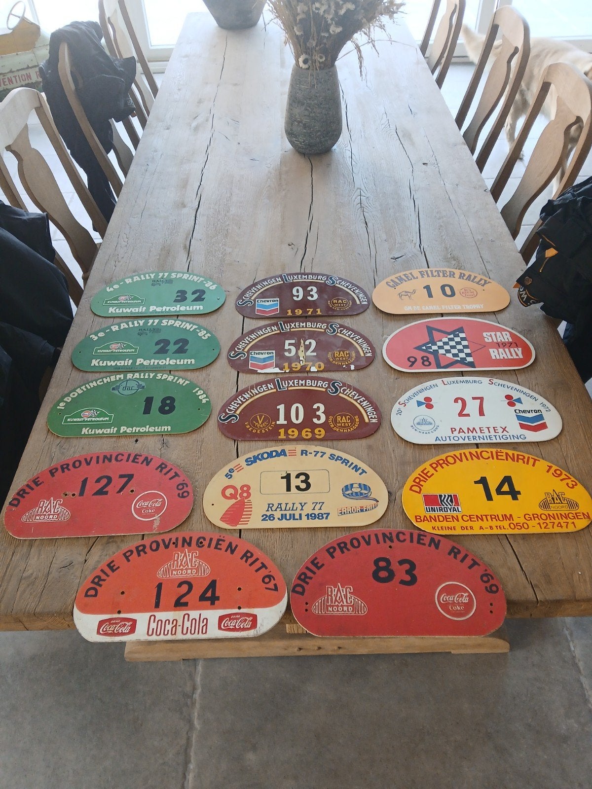 14 rally bordjes, Ophalen of Verzenden, Auto's
