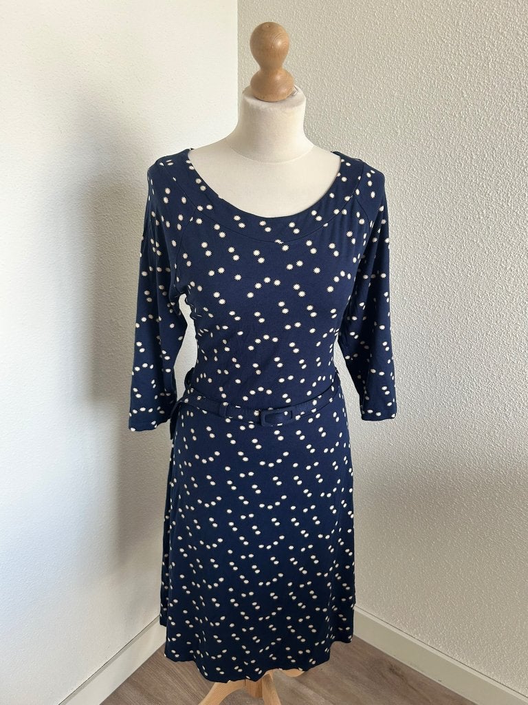 King Louie maat XL blauwe sterren jurk swing retro 2306, Blauw, Maat 46/48 (XL) of groter, Ophalen of Verzenden, Zo goed als nieuw
