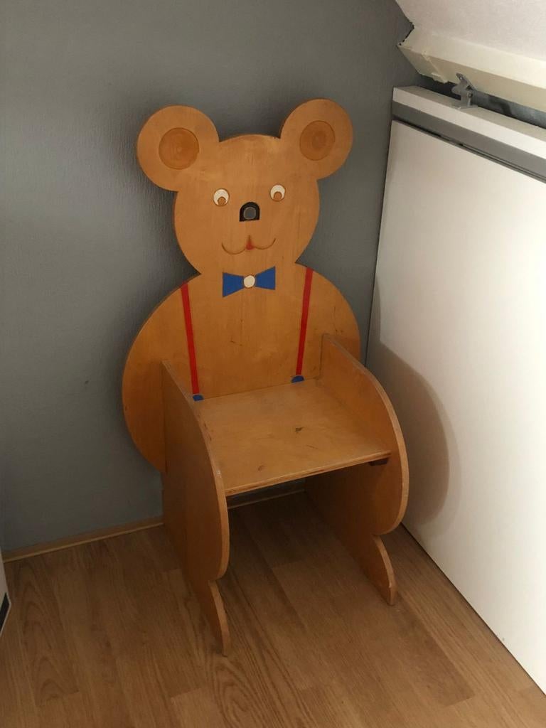 Zelfgemaakte Berenstoel voor Kinderen - Houten Design, Ophalen, Gebruikt, Stoel(en)
