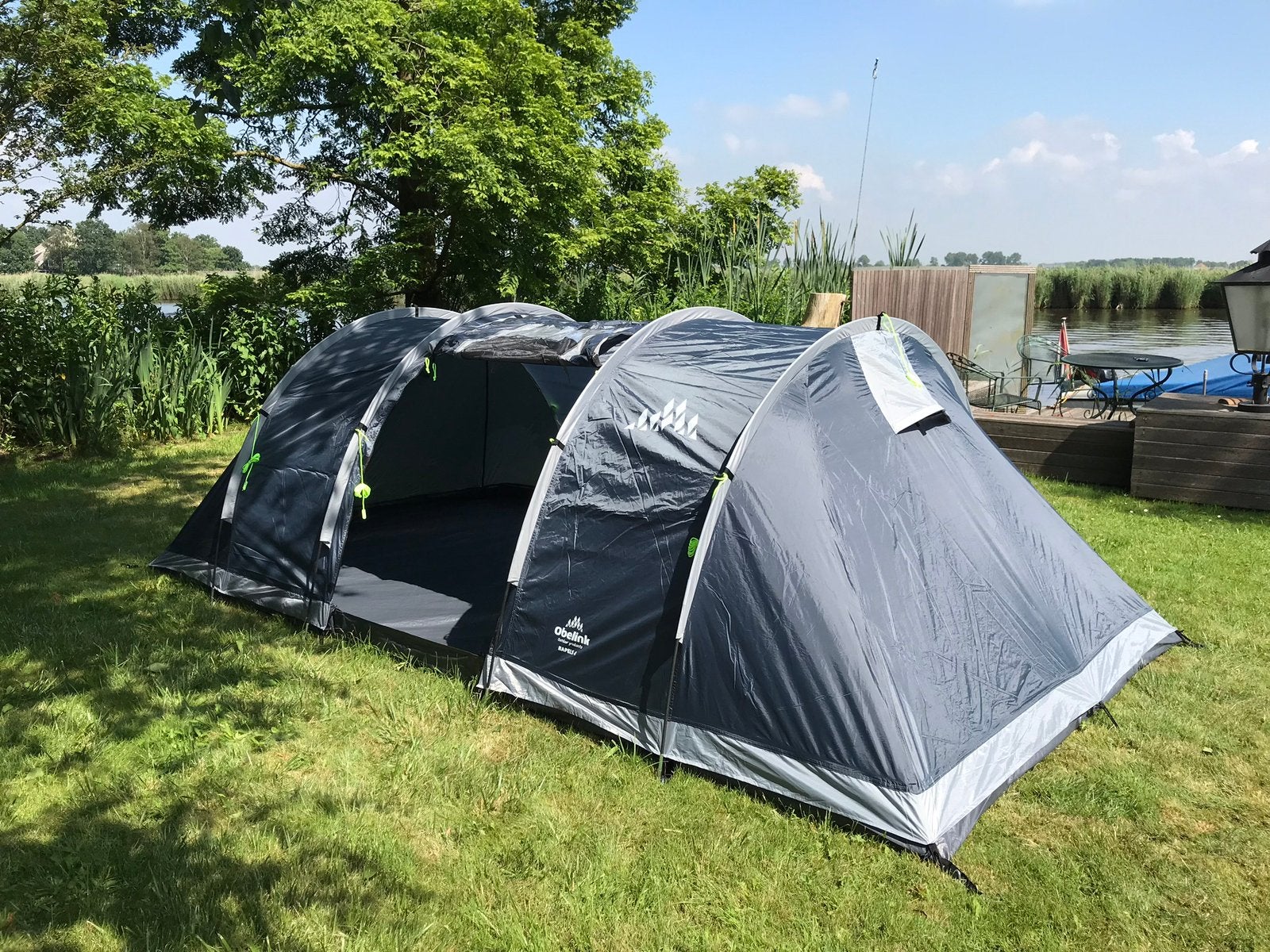 Obelink napels 4 grey vis a vis, Caravans en Kamperen, Tenten, Ophalen of Verzenden, Gebruikt, Tot en met 4