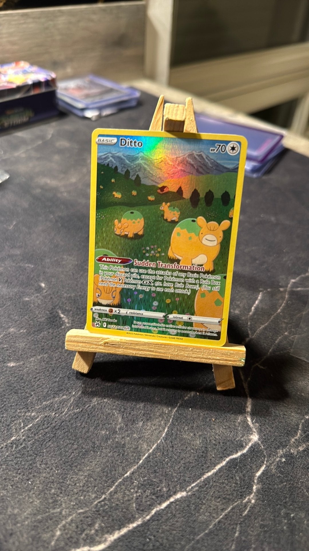 Ditto GG22 Pokémon crown zenith, Ophalen of Verzenden, Nieuw, Losse kaart, Foil