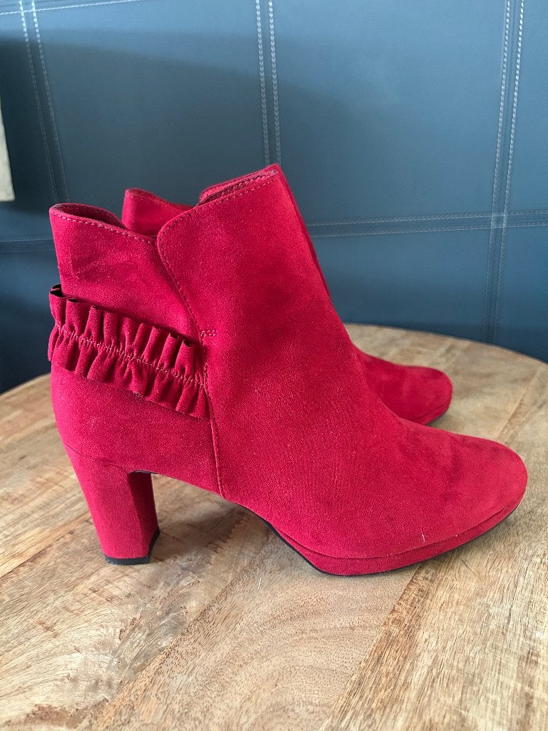 Enkel laars, Kleding | Dames, Schoenen, Ophalen, Lage of Enkellaarzen, Zo goed als nieuw, Rood