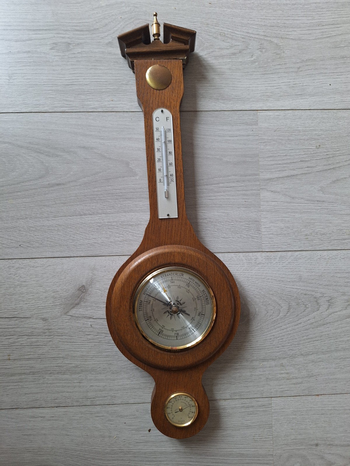 Barometer Hydro Barometer en temperatuur, Ophalen of Verzenden, Gebruikt, Weerstation