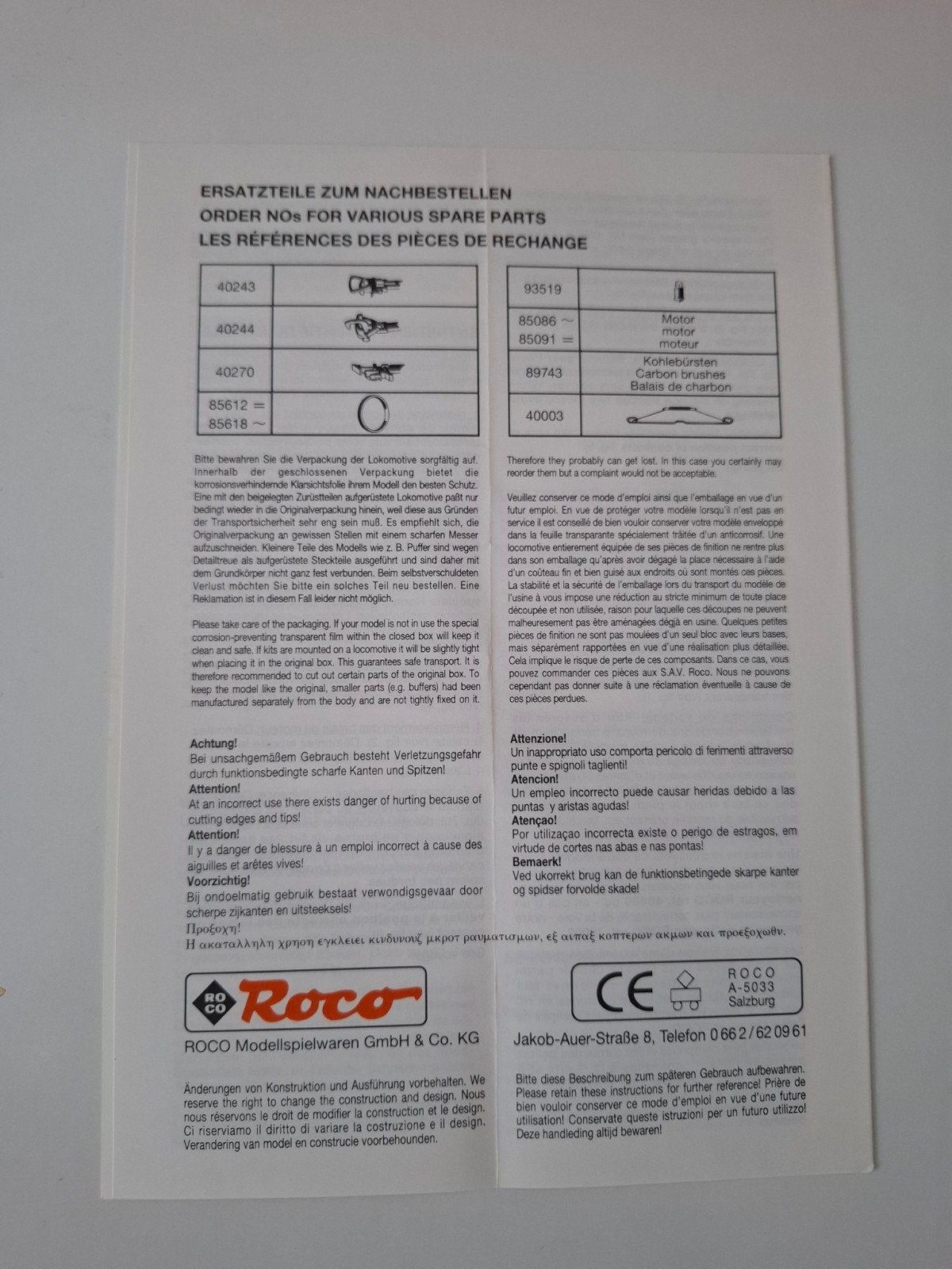 Roco 234-304 met ovp, Ophalen of Verzenden, Zo goed als nieuw