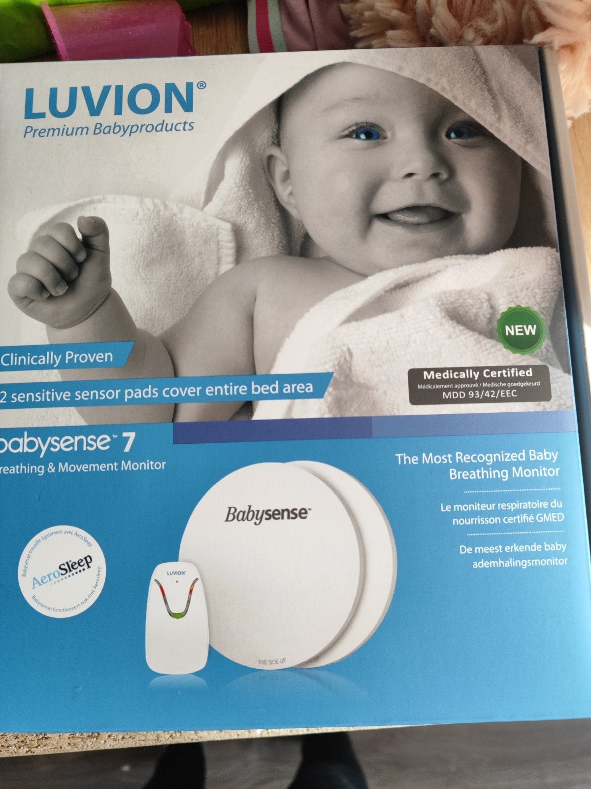 Luvion Babysense 7 Ademhalings- & Bewegingsmonitor, Ophalen, Zo goed als nieuw, Minder dan 100 meter
