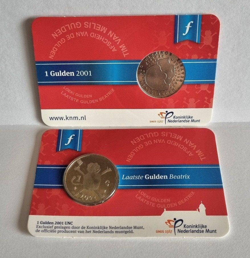 Coincard 2001 Laatste Gulden Beatrix - FDC - Loeki gulden, Ophalen of Verzenden, Koningin Beatrix, 1 gulden