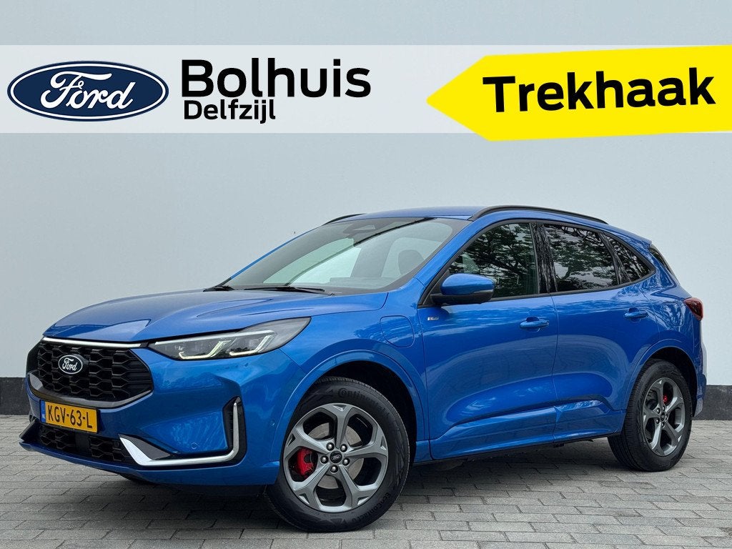 Ford Kuga 2.5 PHEV 243 pk ST-Line X Trekhaak I AGR stoelen |, Auto's, Ford, Gebruikt, Zwart, Blauw, Bedrijf