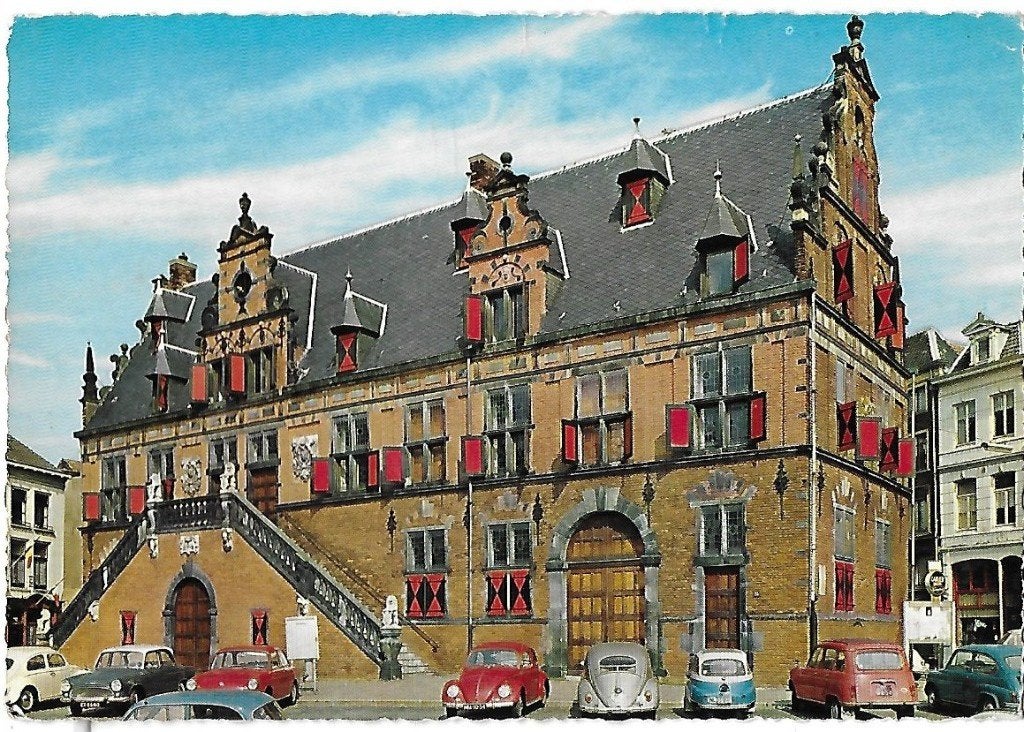 Nijmegen waaggebouw gelopen ansichtkaart ( 403 ), Ophalen of Verzenden, 1980 tot heden, Gelopen, Gelderland
