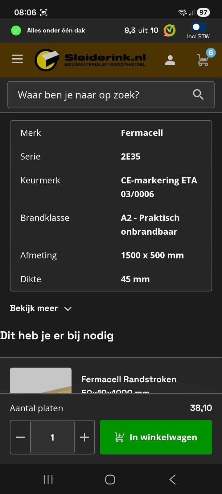 fermacell Vloerplaten estrich, Overige materialen, 100 tot 150 cm, Overige typen, Nieuw