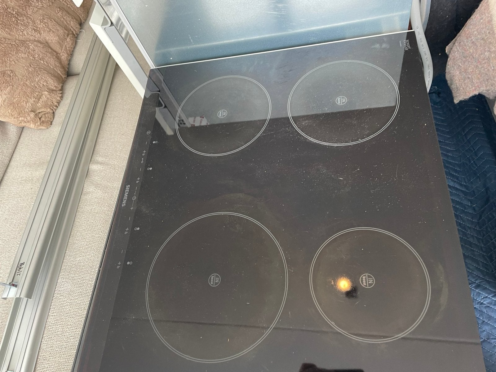 Inductiekookplaat siemens & afzuigkap, Ophalen, 4 kookzones, Zo goed als nieuw, Inbouw