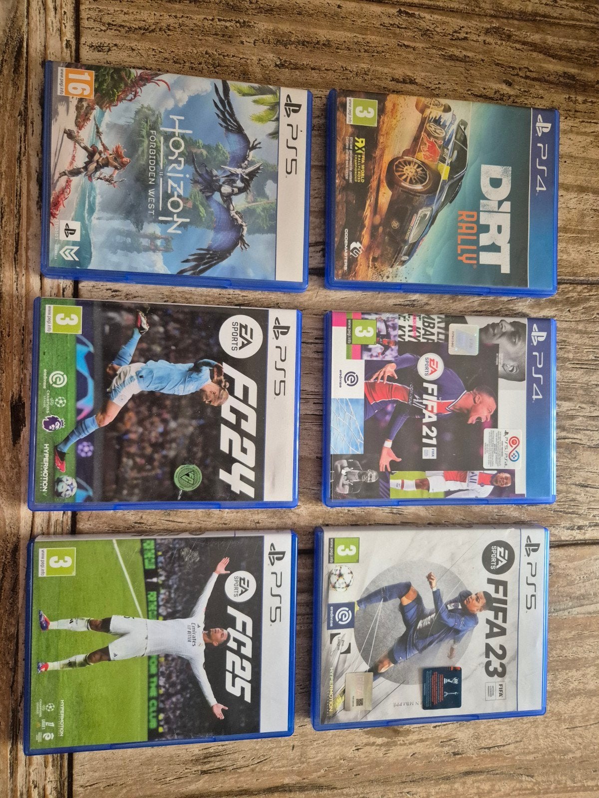 PS4/PS5 games fifa 17 21 24 24 25  horizon, Ophalen of Verzenden, Zo goed als nieuw, Eén computer, Sport