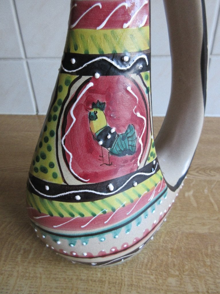 Karaf Deruta Ars Artigiana kan Italie souvenir Italiaan haan, Ophalen of Verzenden