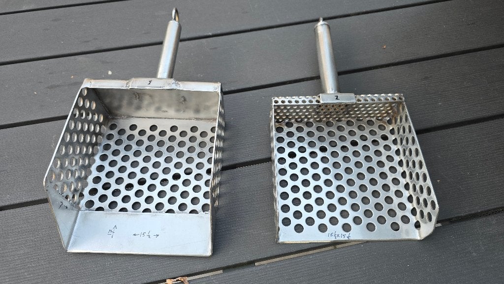 2x RVS Zeefschep., Hobby en Vrije tijd, Metaaldetectors, Ophalen of Verzenden, Nieuw