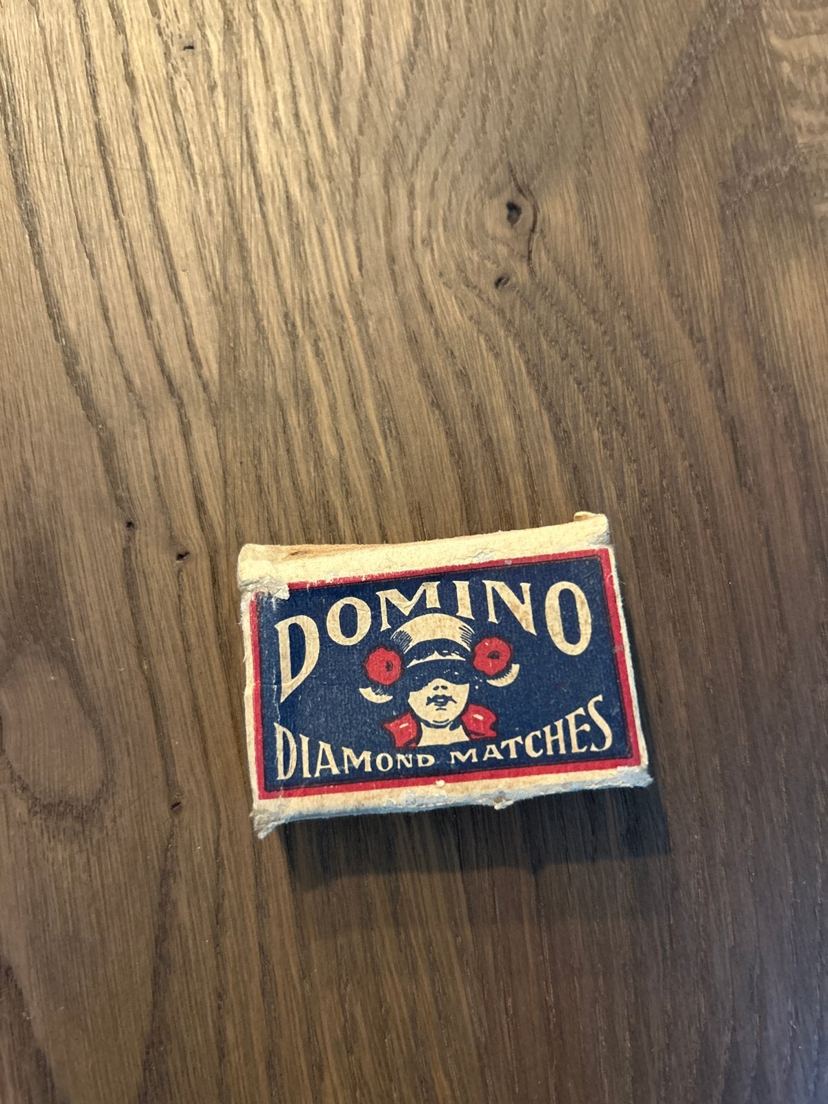 Vintage Domino Diamond Matches luciferdoosje (USA), Verzamelen, Ophalen of Verzenden, Gebruikt, Luciferdoosjes of -merken