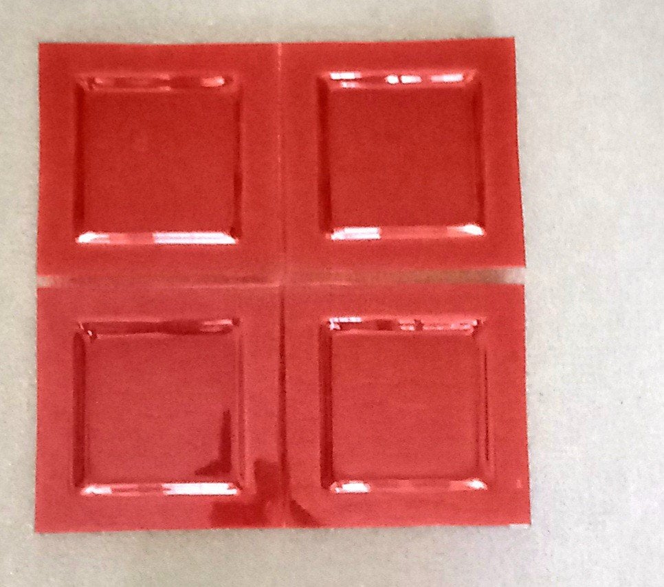 Glazen onderborden 4st/ 30x30cm, Ophalen, Glas, Overige stijlen, Glas of Glazen
