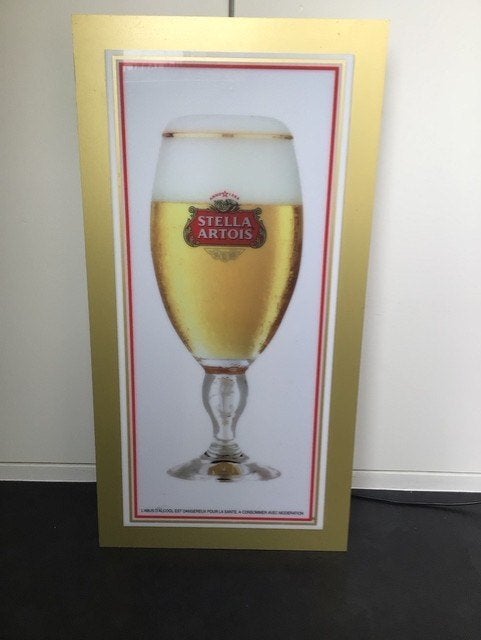 Mooie oude lichtbak Stella Artois, Ophalen of Verzenden, Reclamebord, Plaat of Schild, Stella Artois