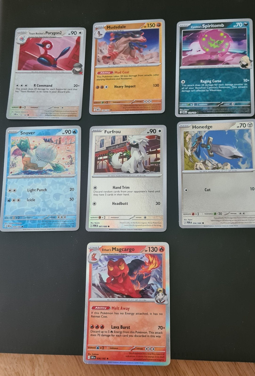 Pokémon Kaarten Collectie - 7 Diverse Kaarten, Verzenden, Gebruikt, Meerdere kaarten