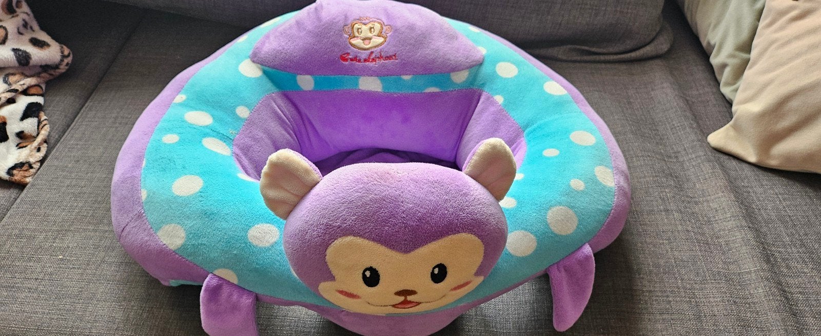 Schattige Zacht pluche baby zitkussen / baby zitstoel, Kinderen en Baby's, Ophalen of Verzenden, Zo goed als nieuw, Overige typen