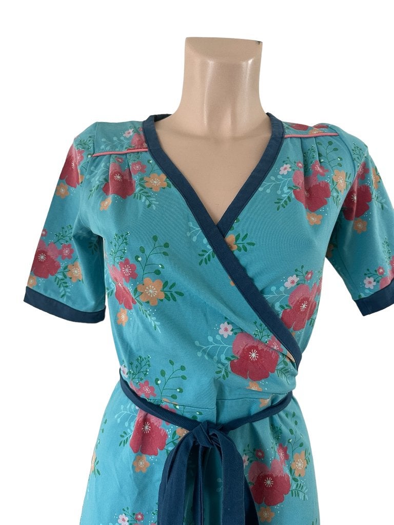 Tante Betsy jurk M, Maat 38/40 (M), Blauw, Ophalen of Verzenden, Zo goed als nieuw