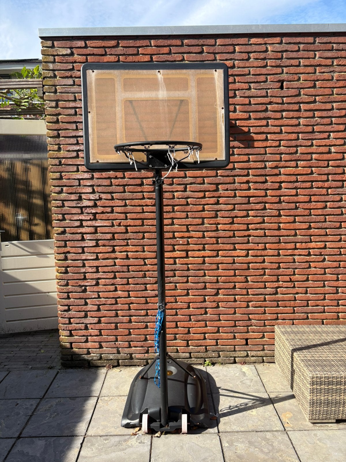 Verrijdbare basketbalpaal met bord en ring, Ophalen, Gebruikt, Ring, Bord of Paal