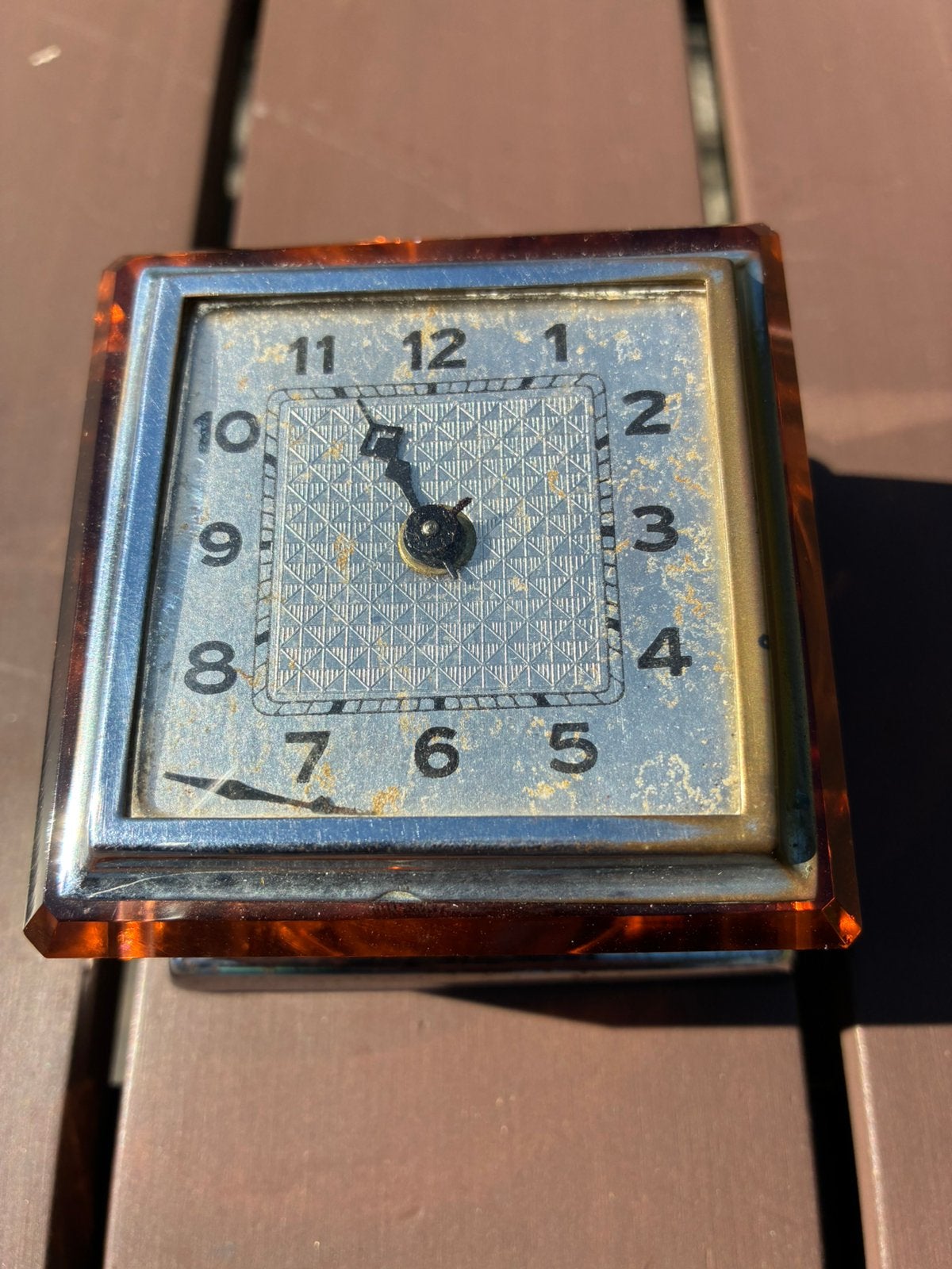 Miniatuur art Deco buro klok, Ophalen of Verzenden