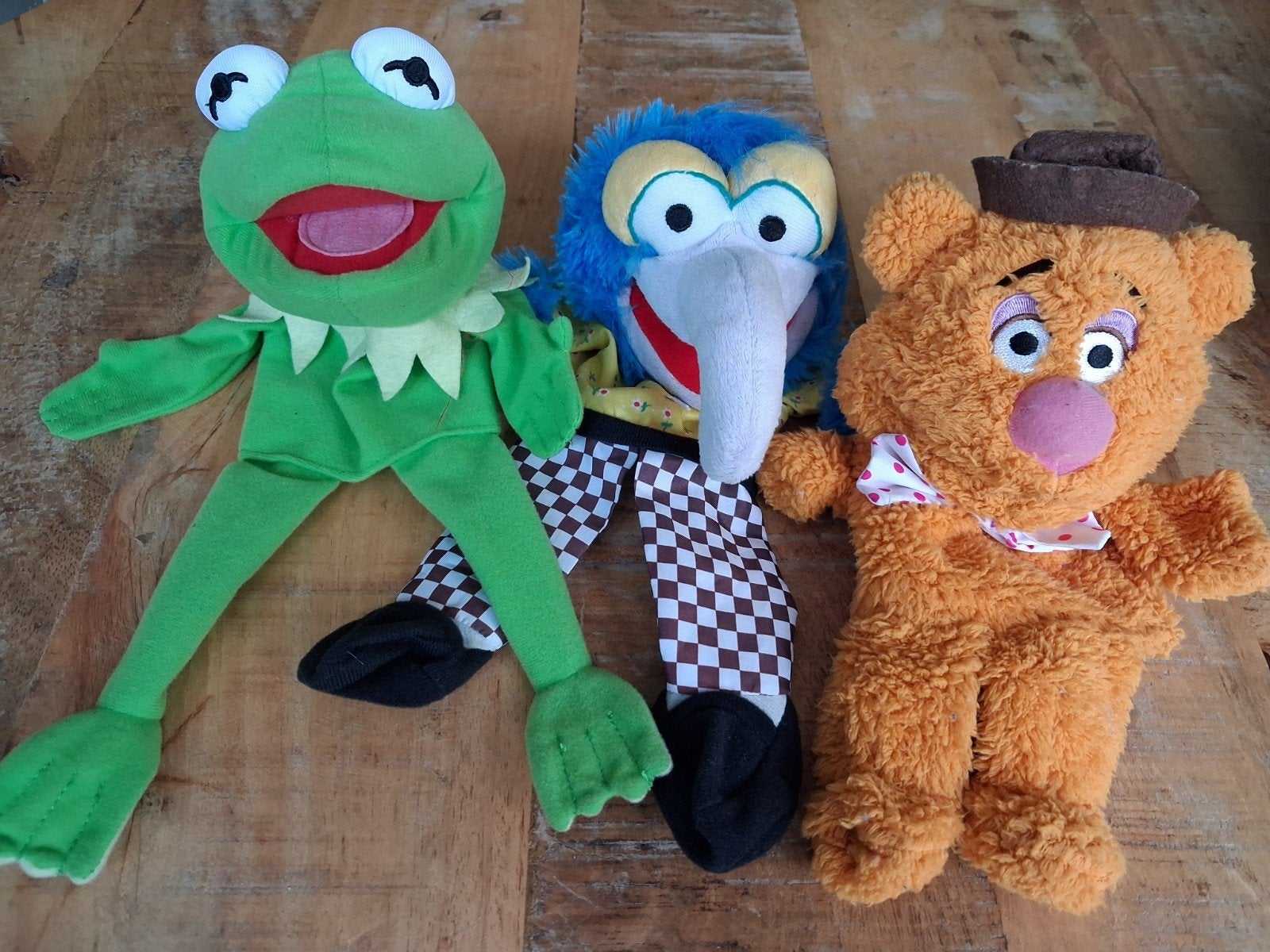 Muppet Show Handpoppen : Kermit, Fozzie en Gonzo, Overige typen, Ophalen of Verzenden, Middelgroot (20 tot 80 cm), Albert Heijn