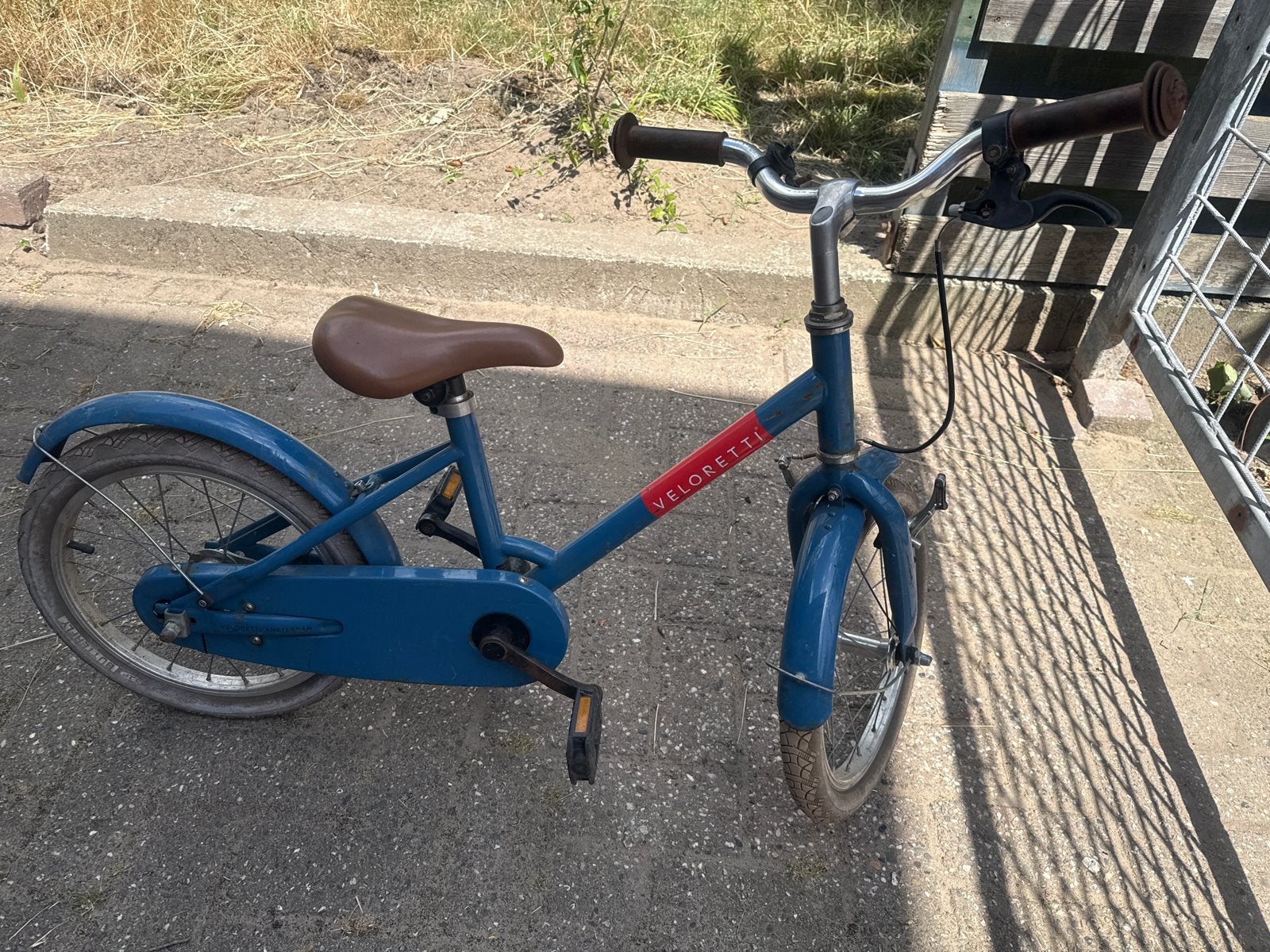 Veloretti kinderfiets blauw - 16 inch, Ophalen, Gebruikt, Terugtraprem, 16 tot 20 inch