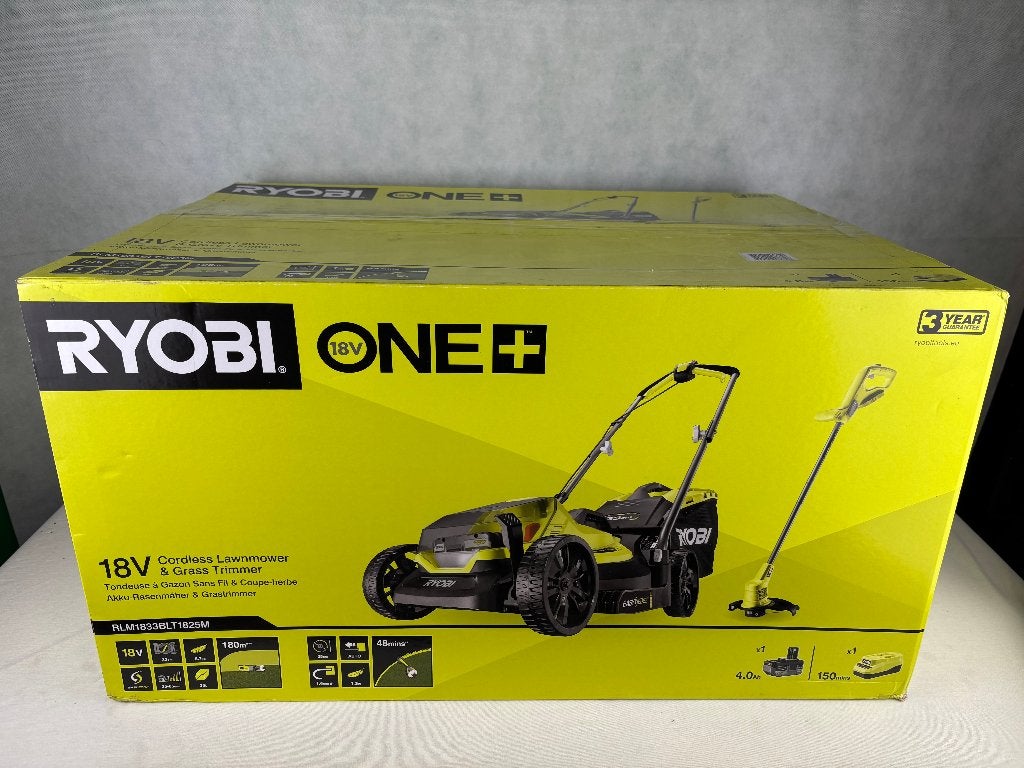 RYOBI ONE+ RLM1833BLT1825M Grasmaaier + Grastrimmer + Accu, Nieuw, Ophalen of Verzenden, Techtronic Industries GmbH, Max-Eyth-Straße 10 71364 Winnenden