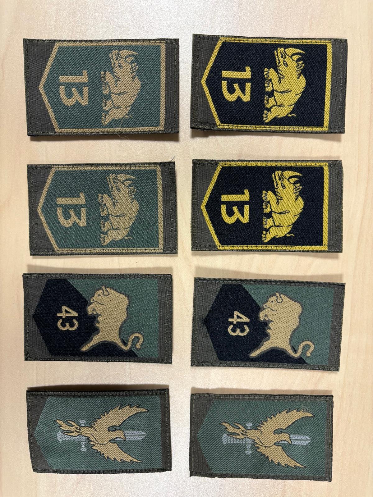 Verschillende mouwemblemen landmacht, Verzenden, Landmacht, Nederland, Embleem of Badge