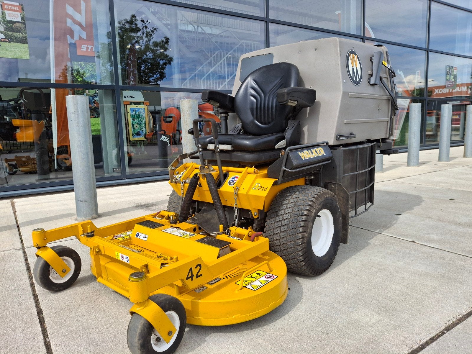 Walker MD210-32 diesel zitmaaier met opvang - Kubota 21pk, Cirkelmaaier, Ophalen of Verzenden, 50 cm of meer, Gebruikt