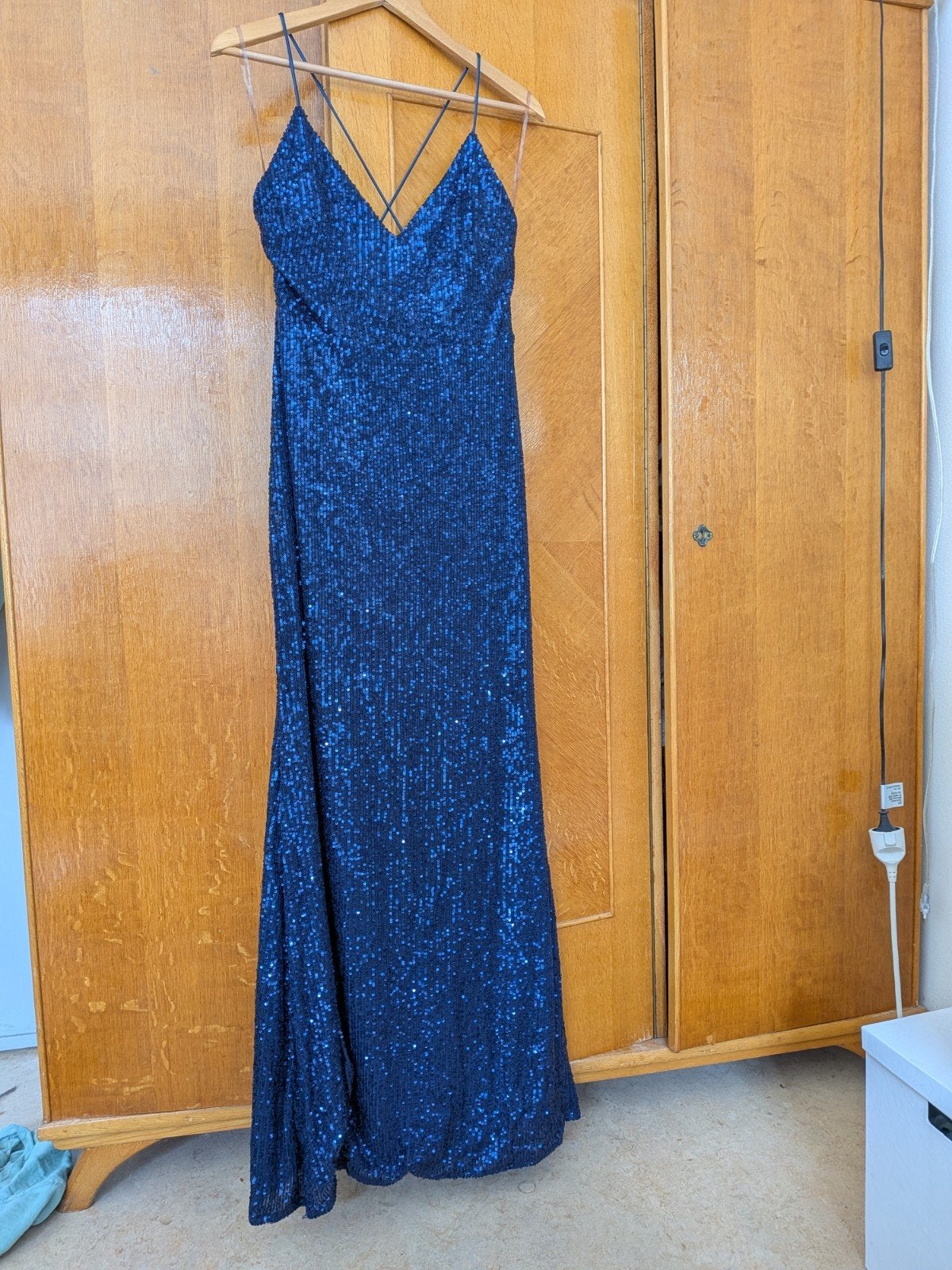 Glitterende Galajurk - Perfect voor Feestelijke Gelegenheden, Maat 38/40 (M), Galajurk, Blauw, Ophalen of Verzenden