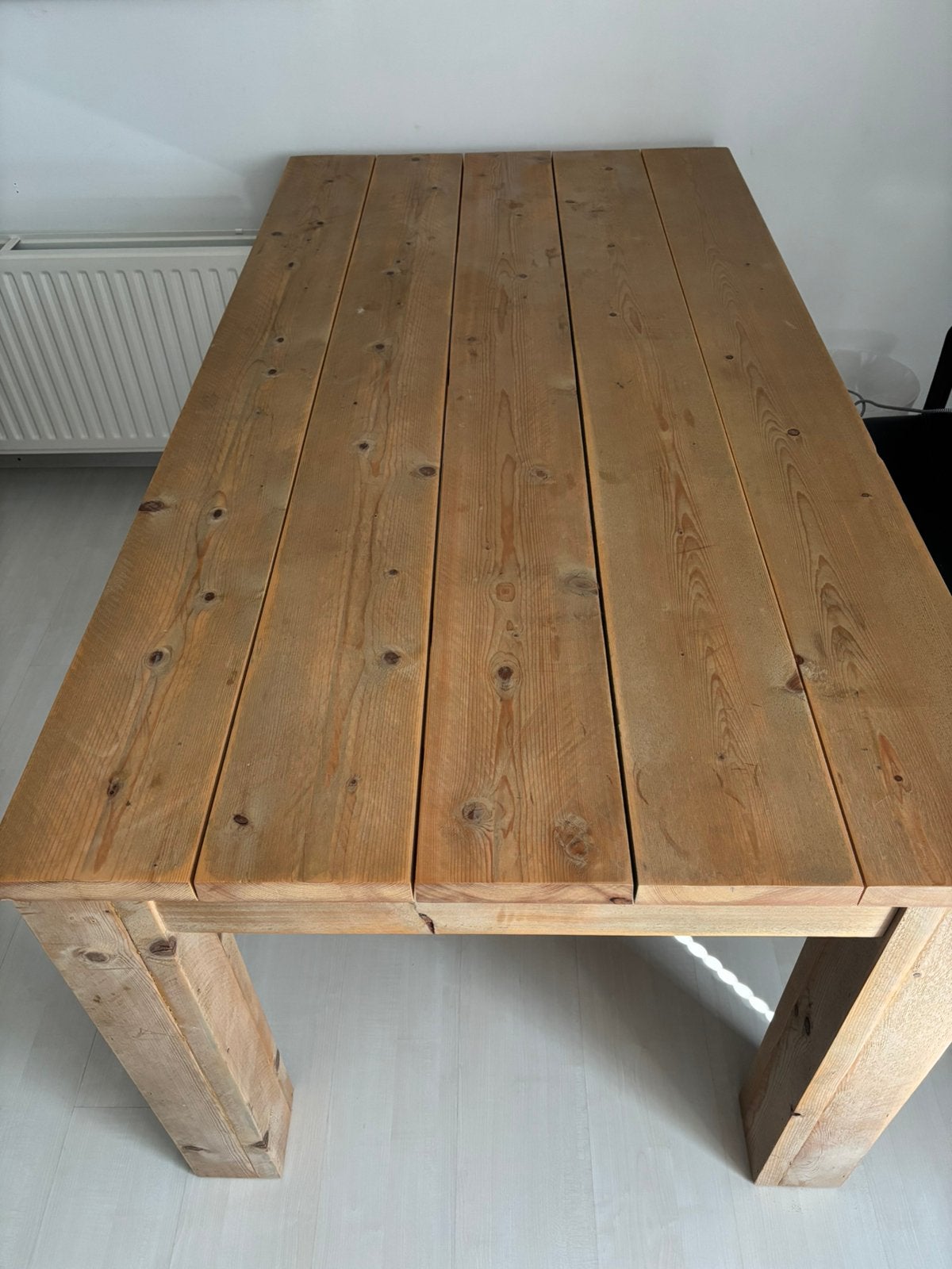 Robuuste grenen eettafel, Ophalen, Gebruikt, 50 tot 100 cm, Vijf personen of meer