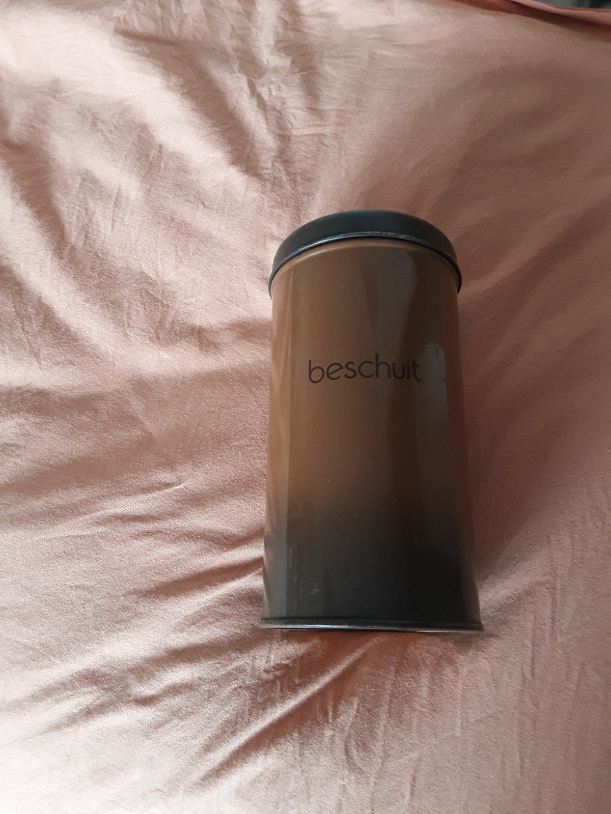 Brabantia Beschuitbus - Vintage Keukenaccessoire, Gebruikt, Ophalen of Verzenden, Voorraadpot, Metaal