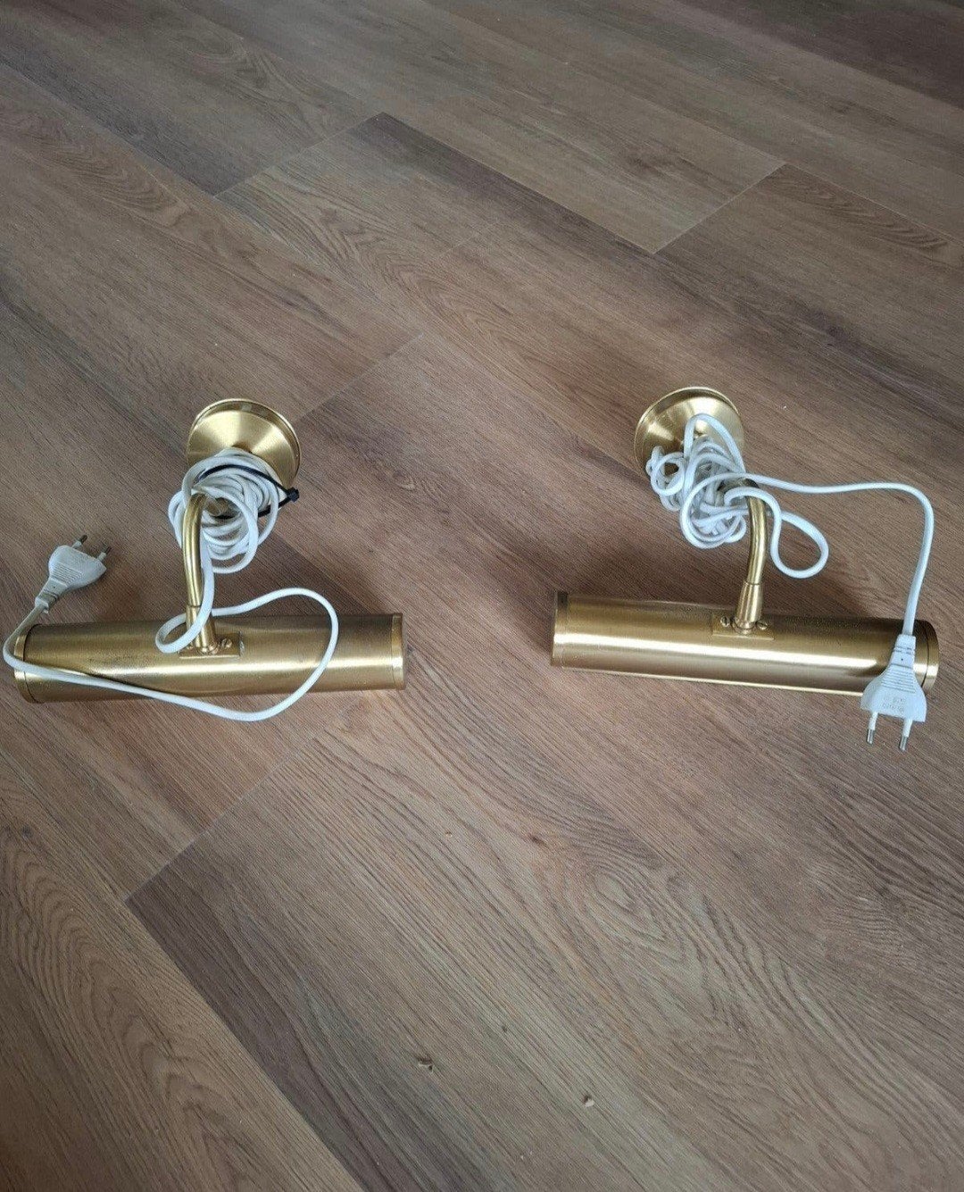 2 goudkleurige schilderijlampjes, Ophalen of Verzenden